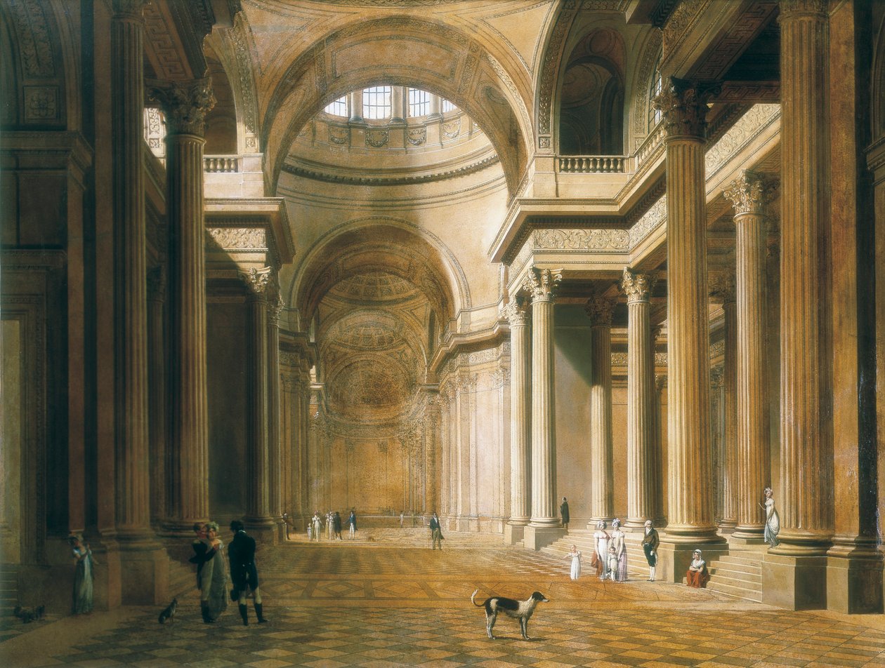 Interiör av Pantheon i Paris. Målning av Louis Leopold BOILLY av Louis Leopold Boilly