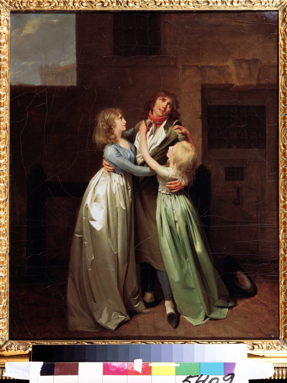 ""Den smärtsamma separationen"" (En sorglig avsked) Målning av Louis Leopold (Louis Leopold) Boilly (1761-1845) cirka 1780 Pushkin Museum, Moskva av Louis Leopold Boilly