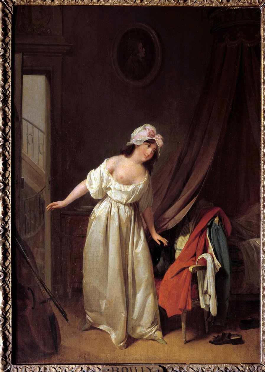 Le doux reveil Målning av Louis Leopold Boilly (1761-1845) 1700-talets Paris, Musee Cognacq Jay av Louis Leopold Boilly