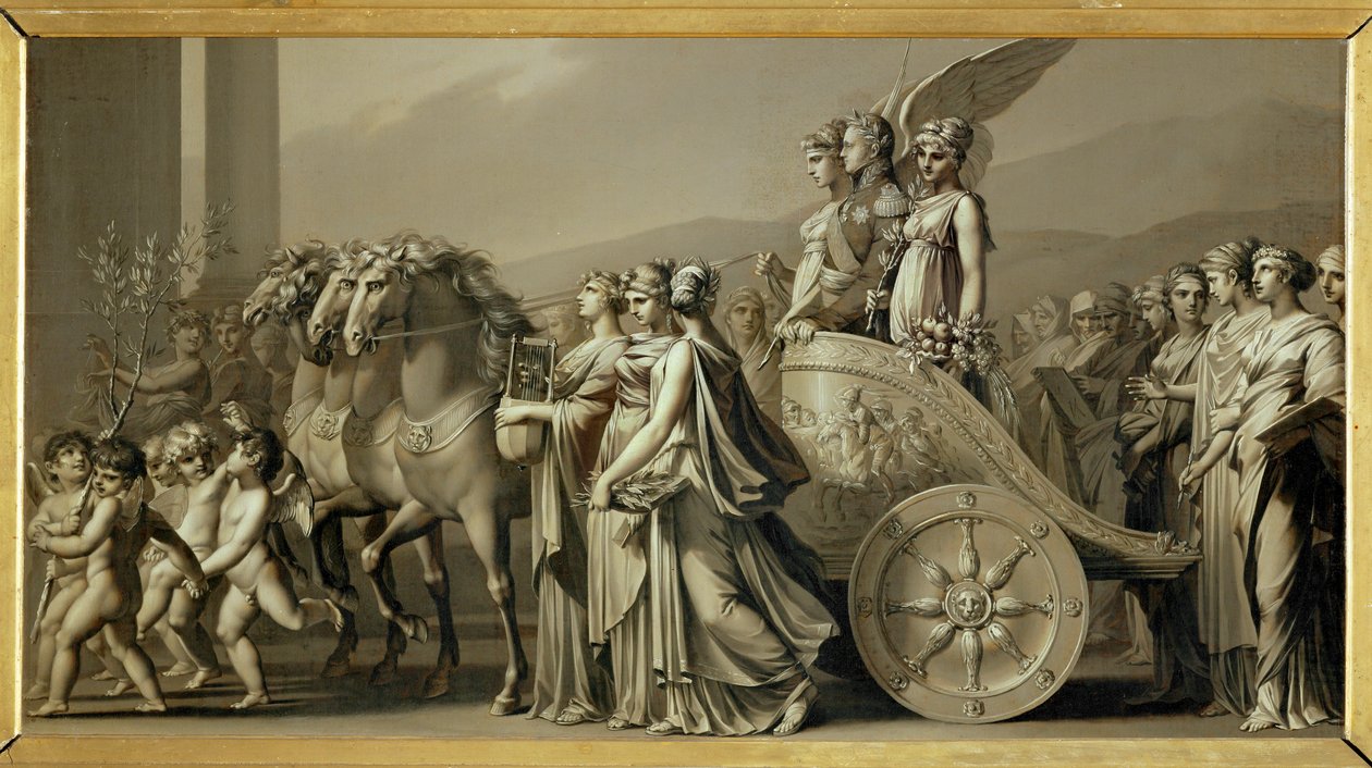 Tsar Alexander I:s triumf eller freden... av Louis Leopold Boilly