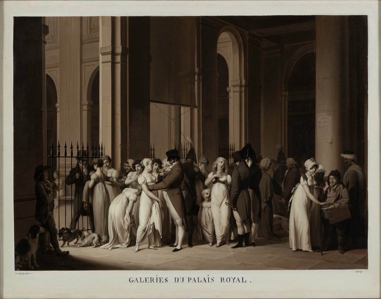 Kungliga slottets gallerier, 1809. av Louis Leopold Boilly