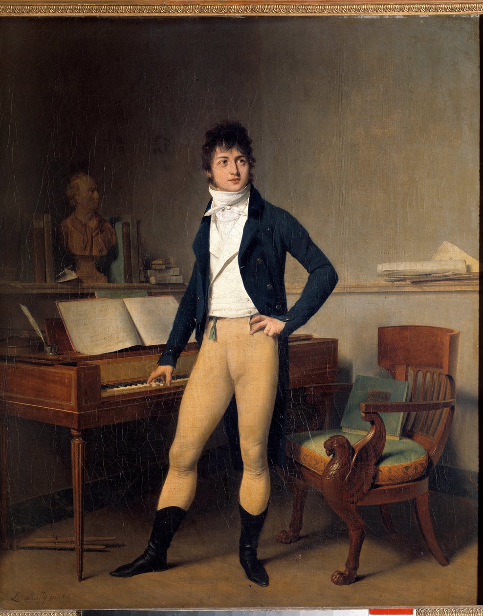 Hellängdsporträtt av Francois Adrien Boieldieu (1755-1834), fransk kompositör. Målning av Louis Leopold Boilly (1761-1845) av Louis Leopold Boilly