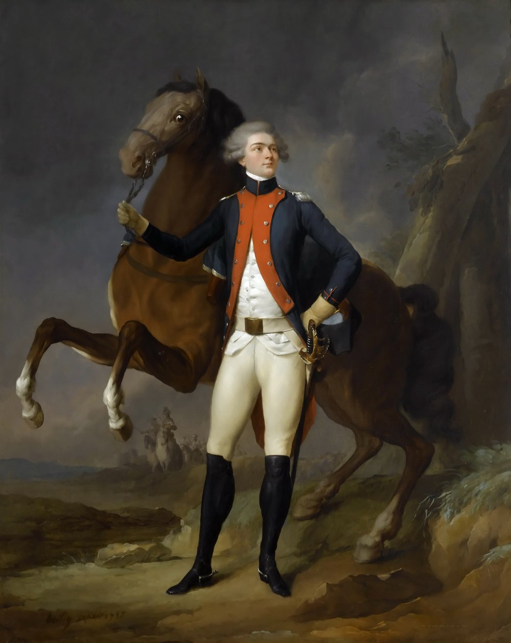 Porträtt av Gilbert Motier markisen De La Fayette 1757-1834 av Louis Leopold Boilly