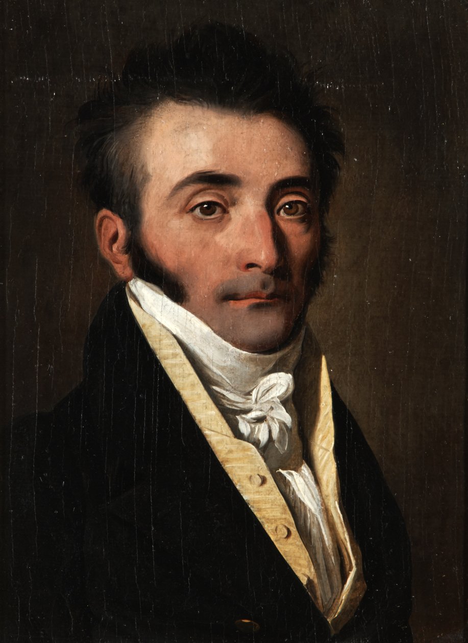 Porträtt av en man i gul väst av Louis Leopold Boilly