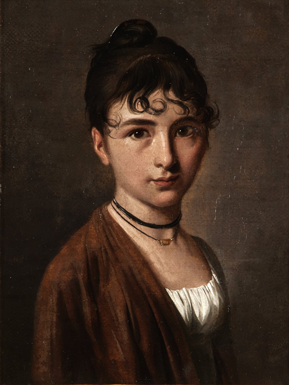 Porträtt av en ung kvinna med halsband av Louis Leopold Boilly
