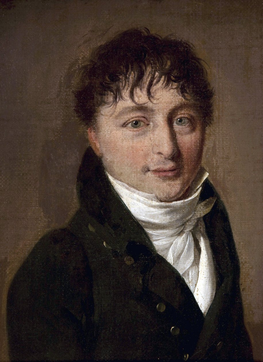 Porträtt av kompositören Charles Gounod (1818-1893) av Louis Leopold (Louis-Leopold) Boilly (1761-1845) - Olja på kartong - Bibliotheque de l