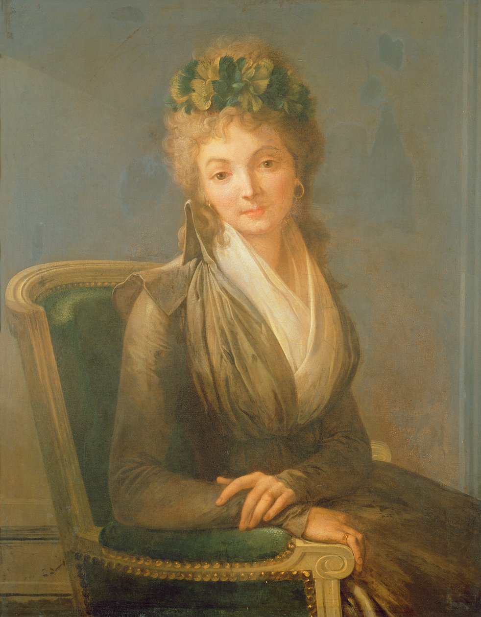Porträtt antas vara Lucile Desmoulins (1771-94) 1794 (olja på duk) av Louis Leopold Boilly