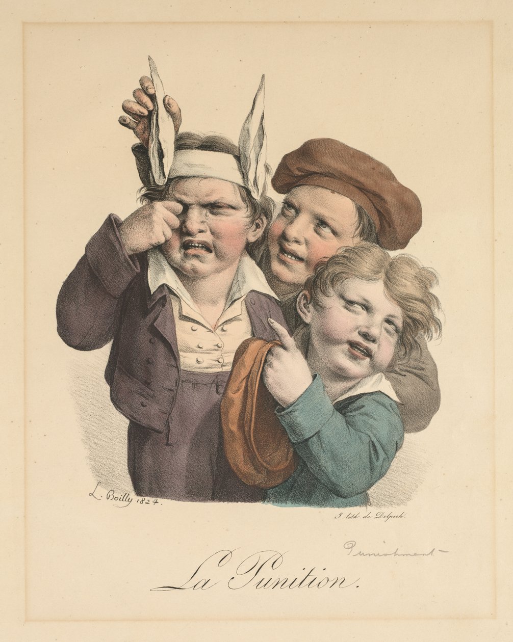 Straff, 1821. av Louis Leopold Boilly