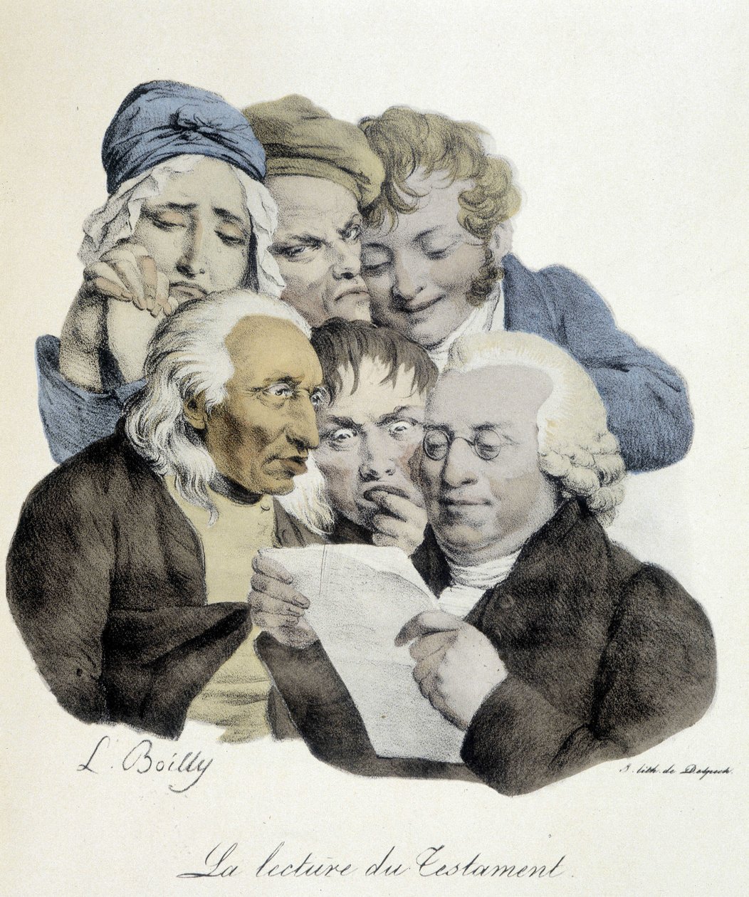 Läser testamentet - av Louis Leopold Boilly av Louis Leopold Boilly
