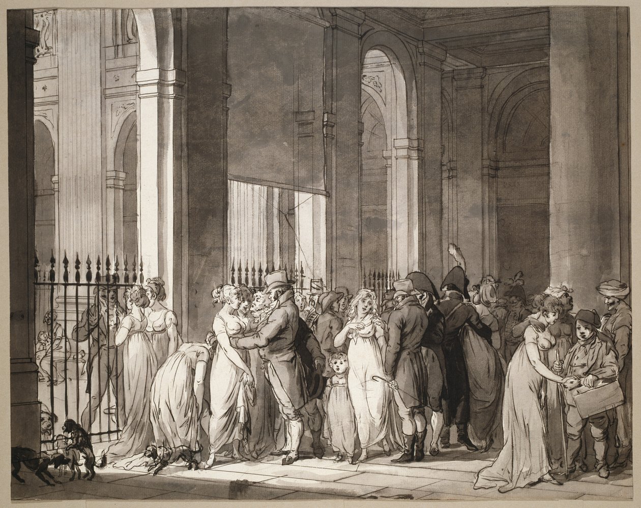 Arkaderna på Palais-Royal av Louis Leopold Boilly