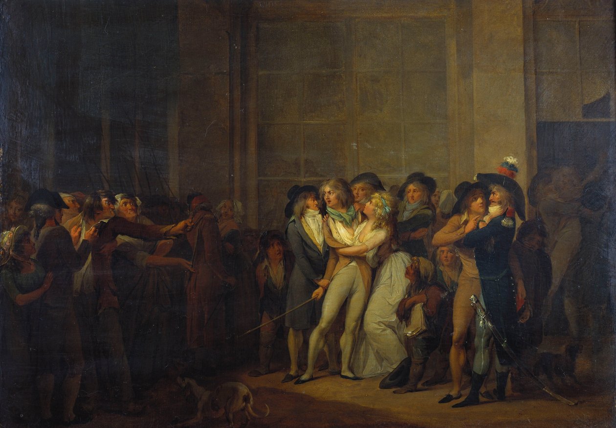 Arresteringen av sångaren, Garat av Louis Leopold Boilly