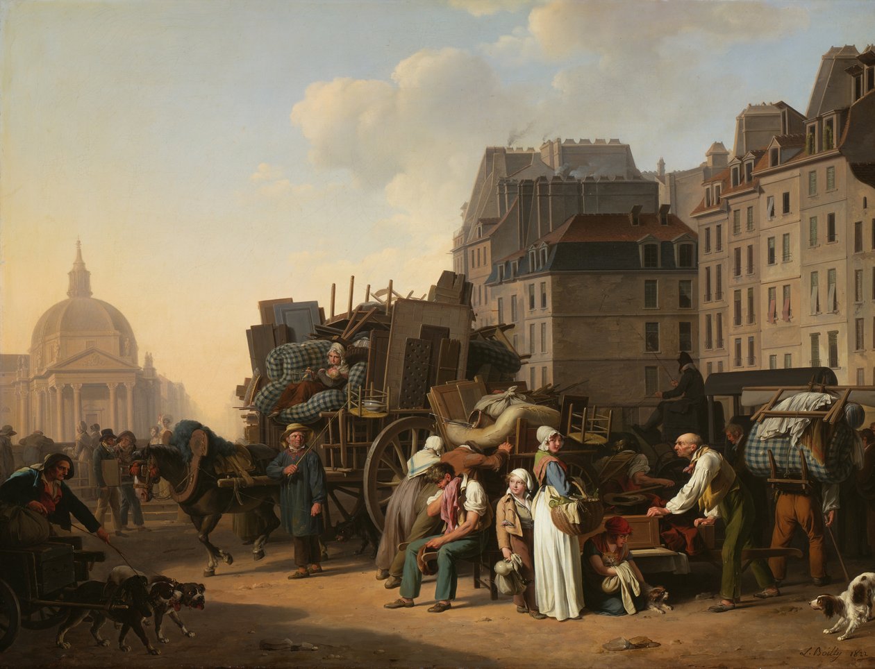 Flytterna, 1822. av Louis Leopold Boilly