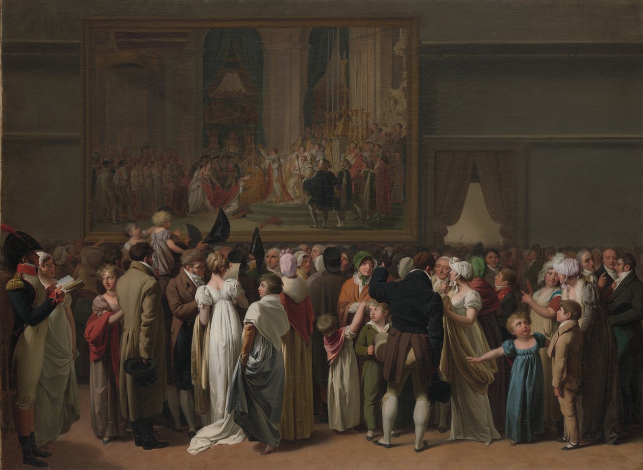 The Public Viewing Davids "Coronation" på Louvren av Louis Leopold Boilly