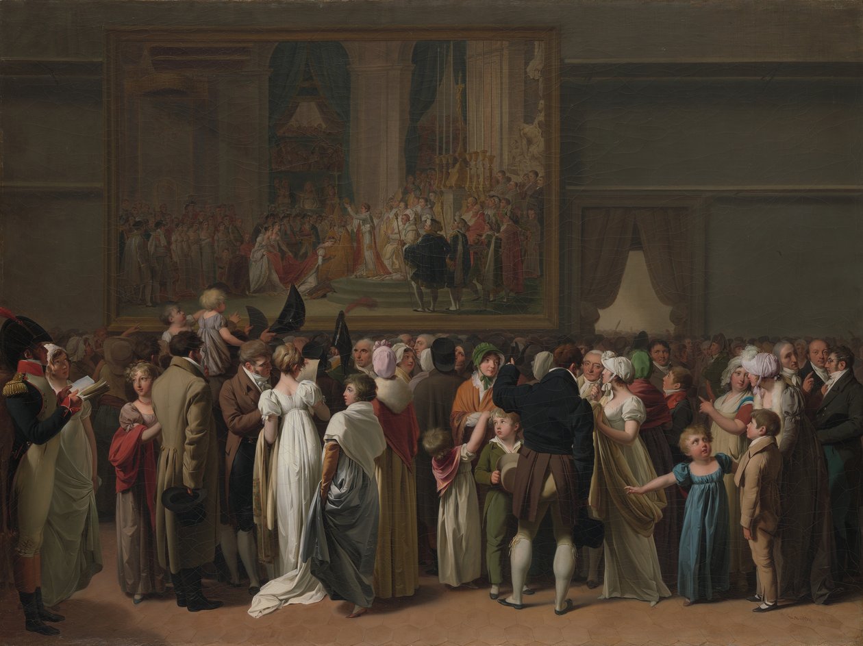 The Public Viewing Davids Coronation på Louvren, 1810. av Louis Leopold Boilly