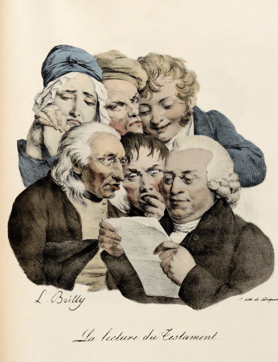 The Reading of the Will Gravyr av Louis-Leopold Boilly (Louis Leopold Boilly av Louis Leopold Boilly