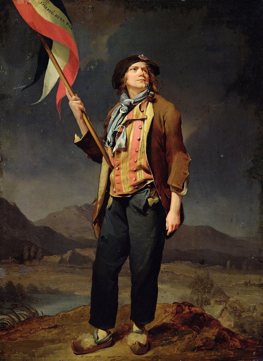 Sångaren Chenard, som en Sans-Culotte, 1792 av Louis Leopold Boilly