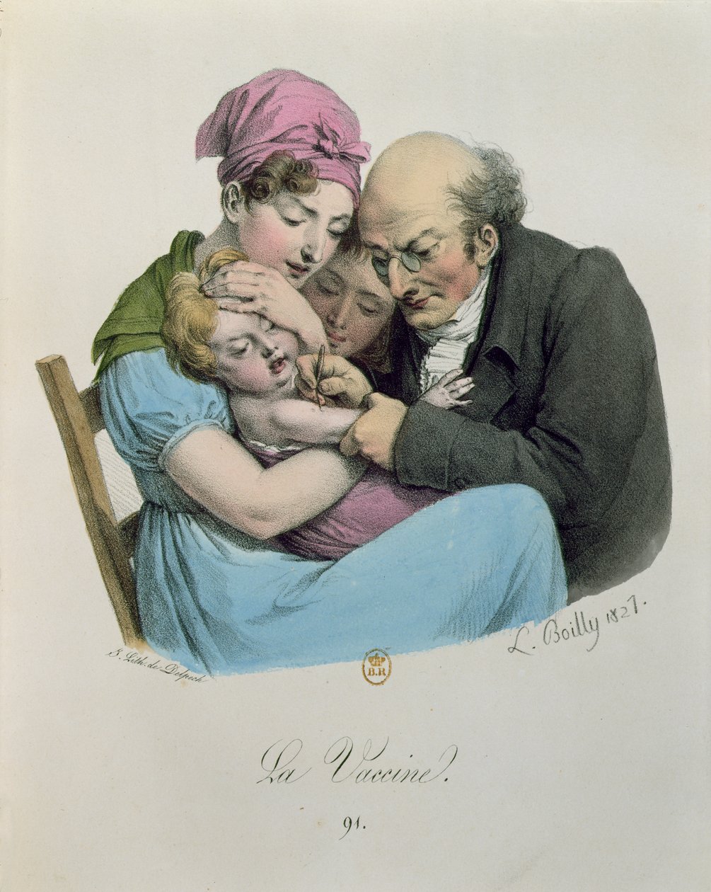 Vaccinet, graverat av Francois Seraphin Delpech (1778-1825) 1827 av Louis Leopold Boilly