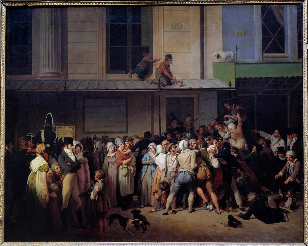 Ingången till teatern för tvetydig komik har en fri representation Målning av Louis Leopold Boilly (1761-1845) Sun. 0,66x0,80 m. av Louis Leopold Boilly