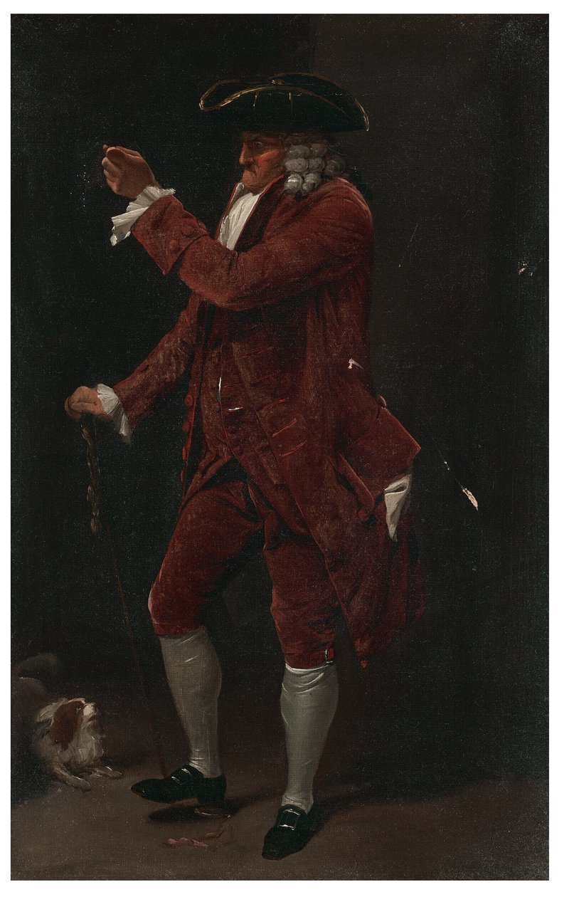 En gentleman med en hund av Louis Leopold Boilly