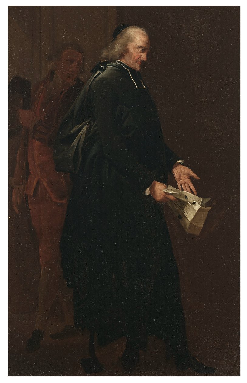 En abbot med ett brev i handen av Louis Leopold Boilly
