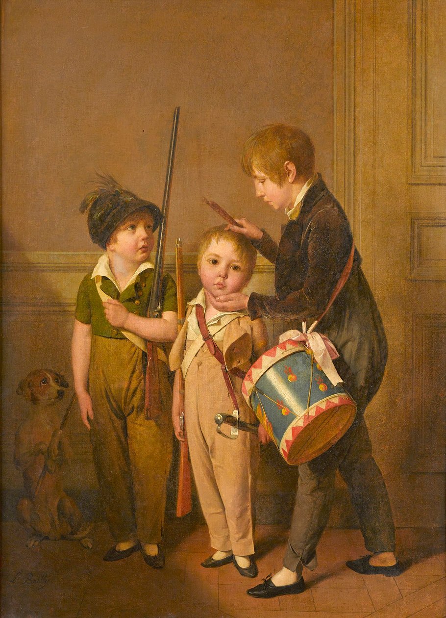 Louis-Léopold Boilly - Mina små soldater av Louis Leopold Boilly