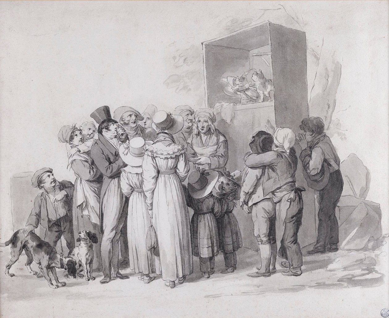 Louis-Léopold Boilly - Den fattiga katten (skiss) av Louis Leopold Boilly