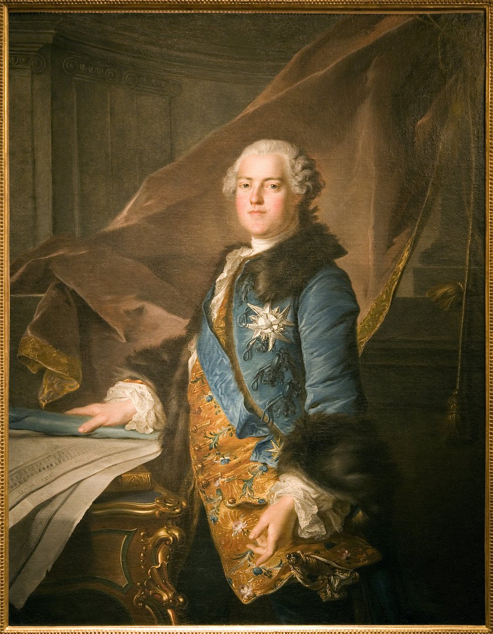 Porträtt av Abel Francois Poisson, markis de Marigny (1727-1781), föreståndare för kungens byggnader, Oljemålning på duk av Louis Tocque (1696-1772). Fotografi, KIM Youngtae, Paris, Musee Carnavalet. av Louis Tocqué