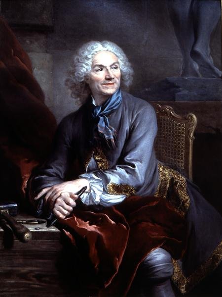 Porträtt av Jean Louis Lemoyne (1665-1755) (olja på duk) av Louis Tocqué