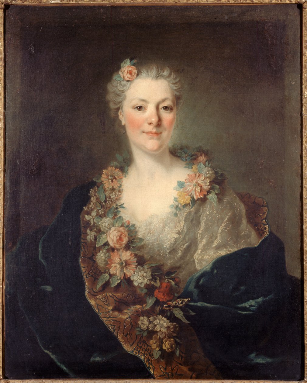 Porträtt av Madame Doyen, ca 1750 (olja på duk) av Louis M. Tocque