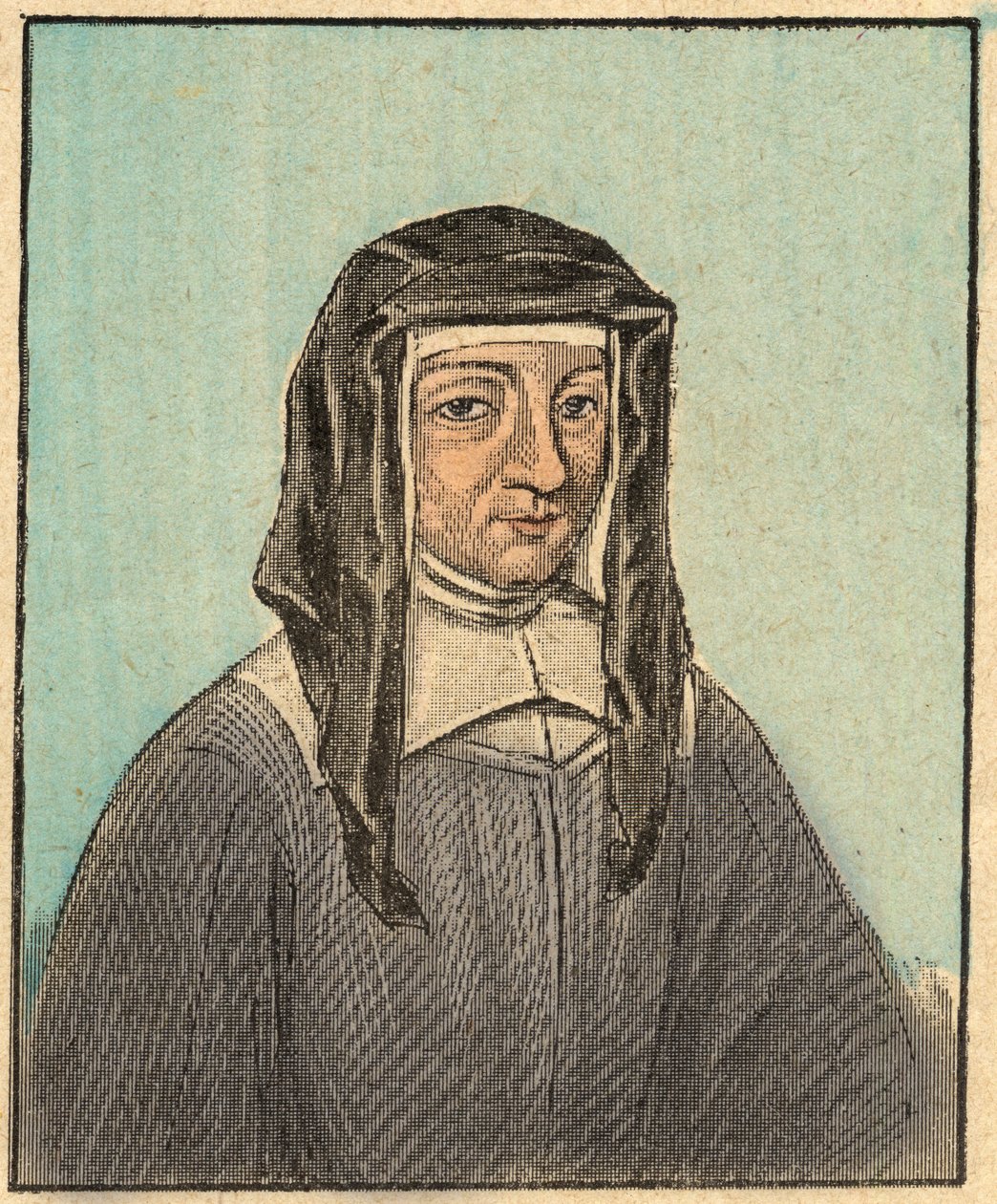 Porträtt av Louise de Marillac (Louise Le Gras) (1591-1660) - Gravyr från "" Religiös undervisning vid ögonen. Underbart album” av Louis Maitrejean och Georget Ramond - Frankrike 1910 av Louis Maitrejean