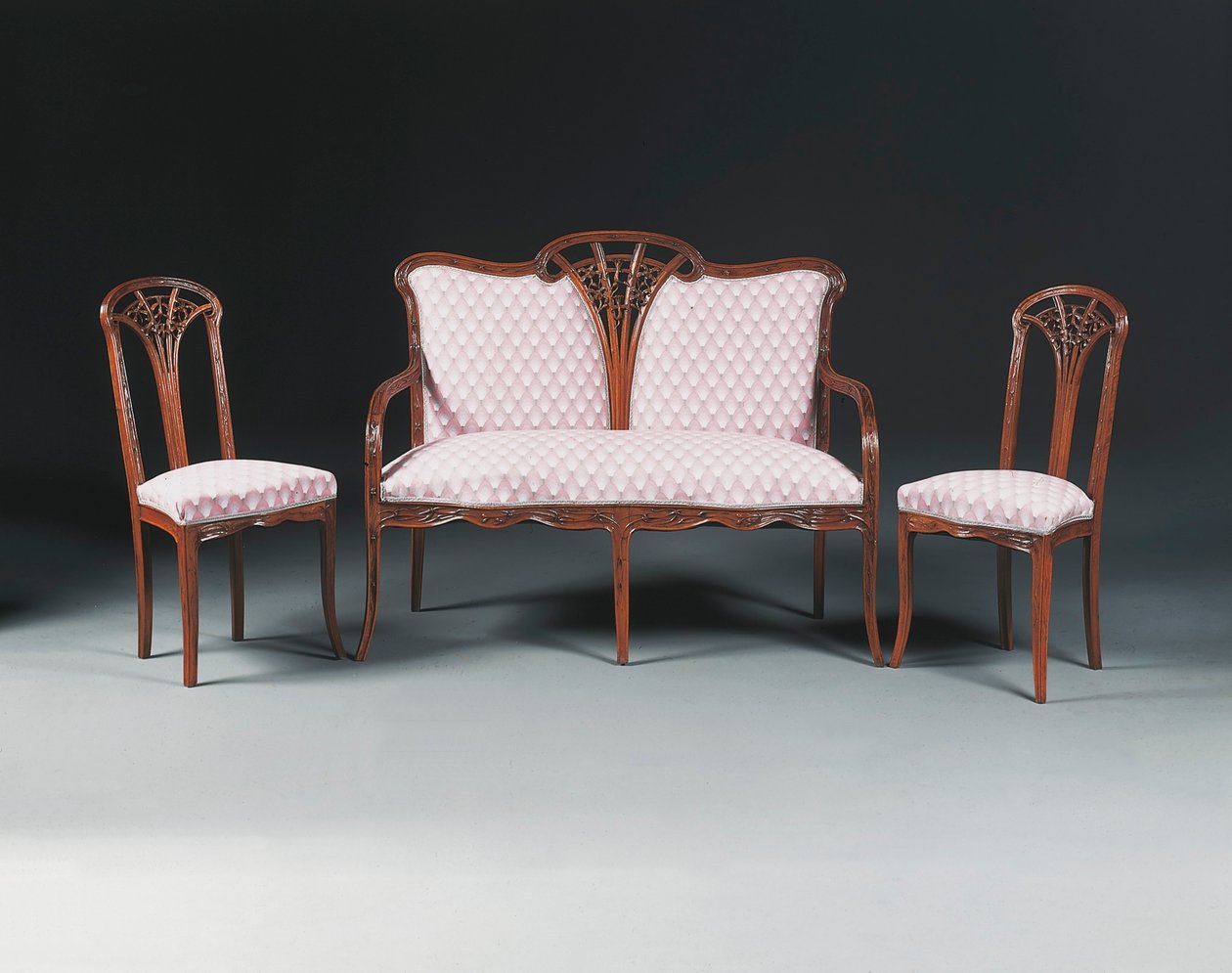 Mahogny Salong Suite, ca 1900 av Louis Majorelle