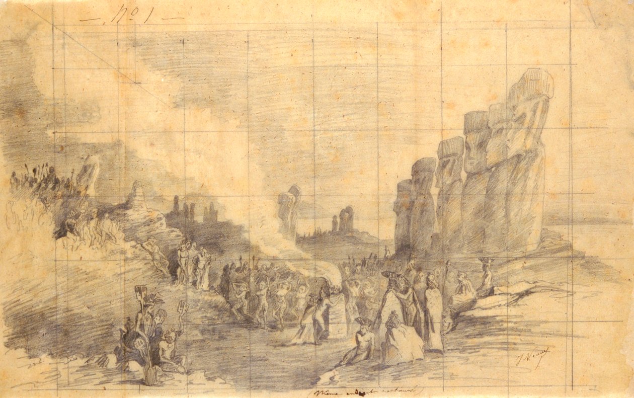 "Påskön, religiös festival", 1872 av Louis Marie Julien Viaud