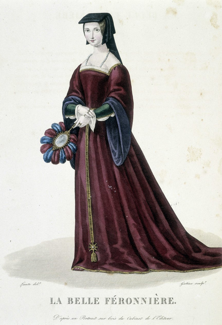 La Belle Ferronnière i ""Franska galleriet för berömda kvinnor""" av Louis Marie Lante