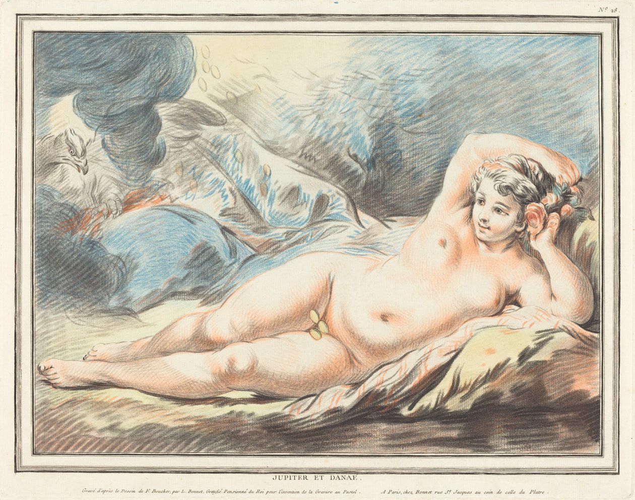 Jupiter och Danaë, 1774. av Louis Marin Bonnet