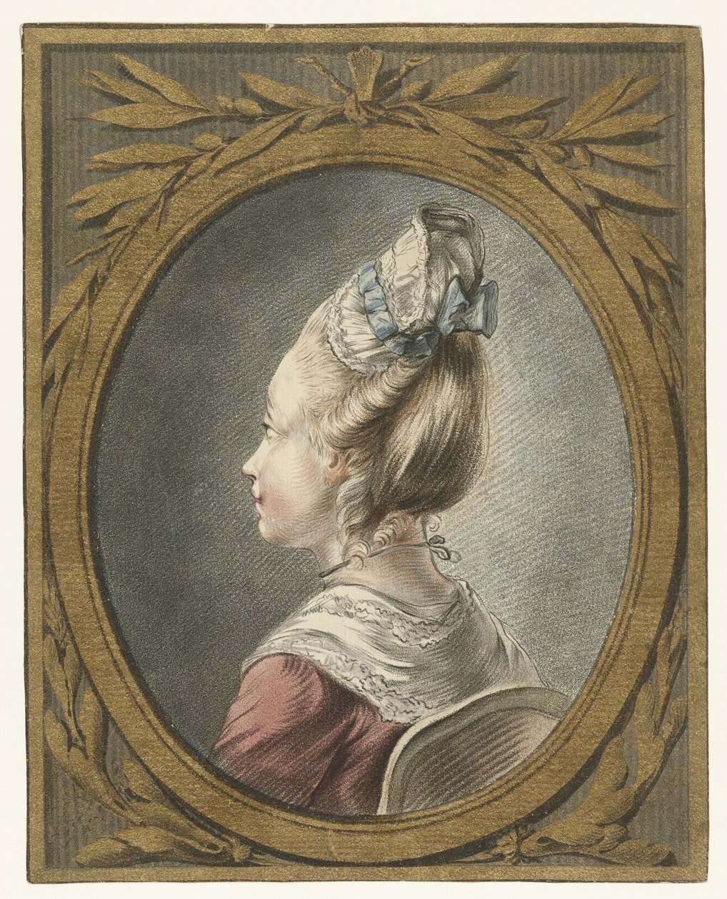 Porträtt av en ung kvinna Tete av Louis Marin Bonnet