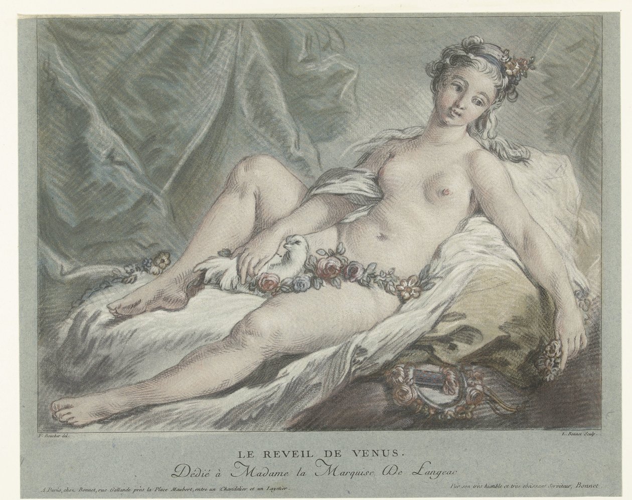 Venus vaknar Le reveil de Venus (titel på objekt) av Louis Marin Bonnet
