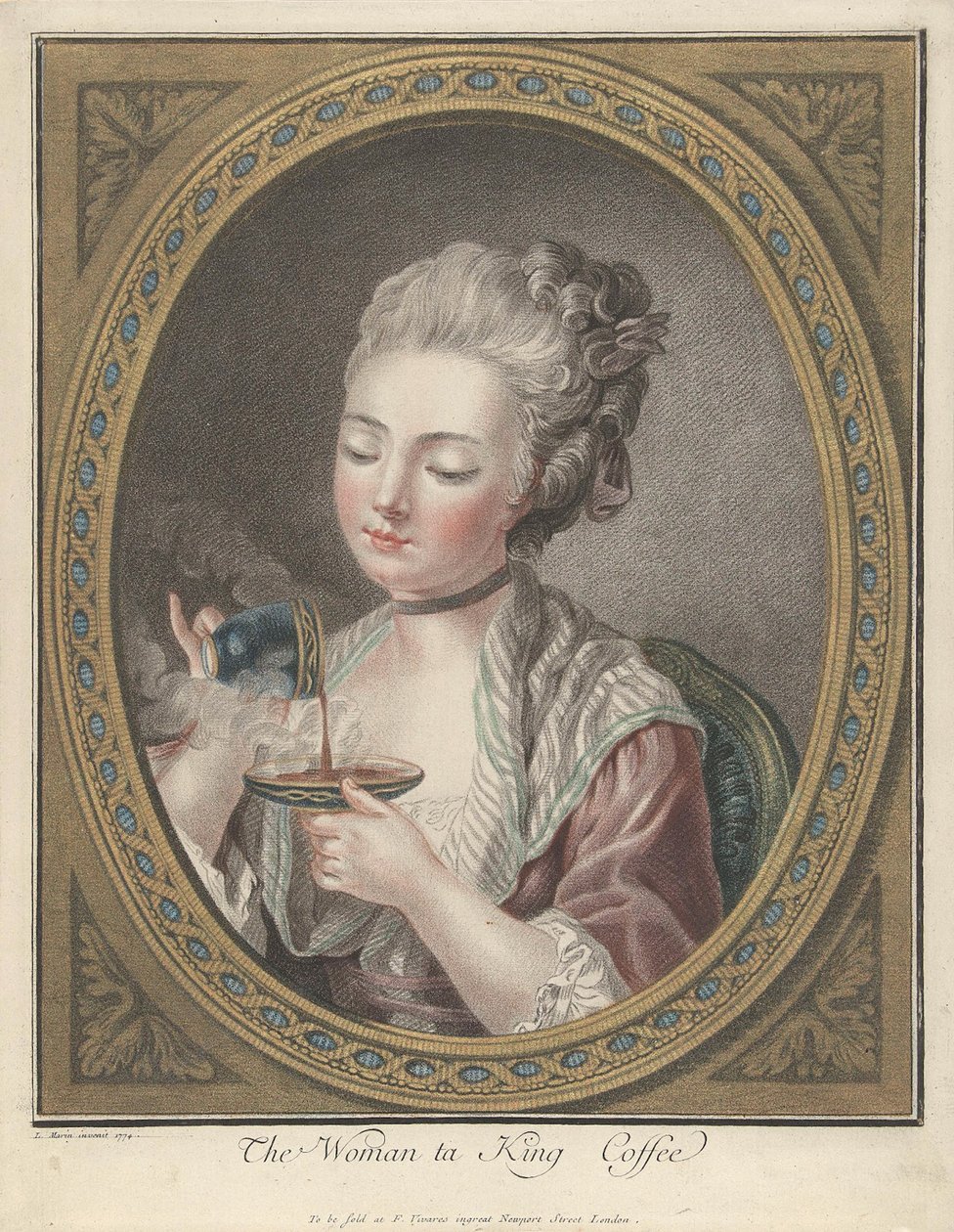Kvinna som tar kaffe av Louis Marin Bonnet