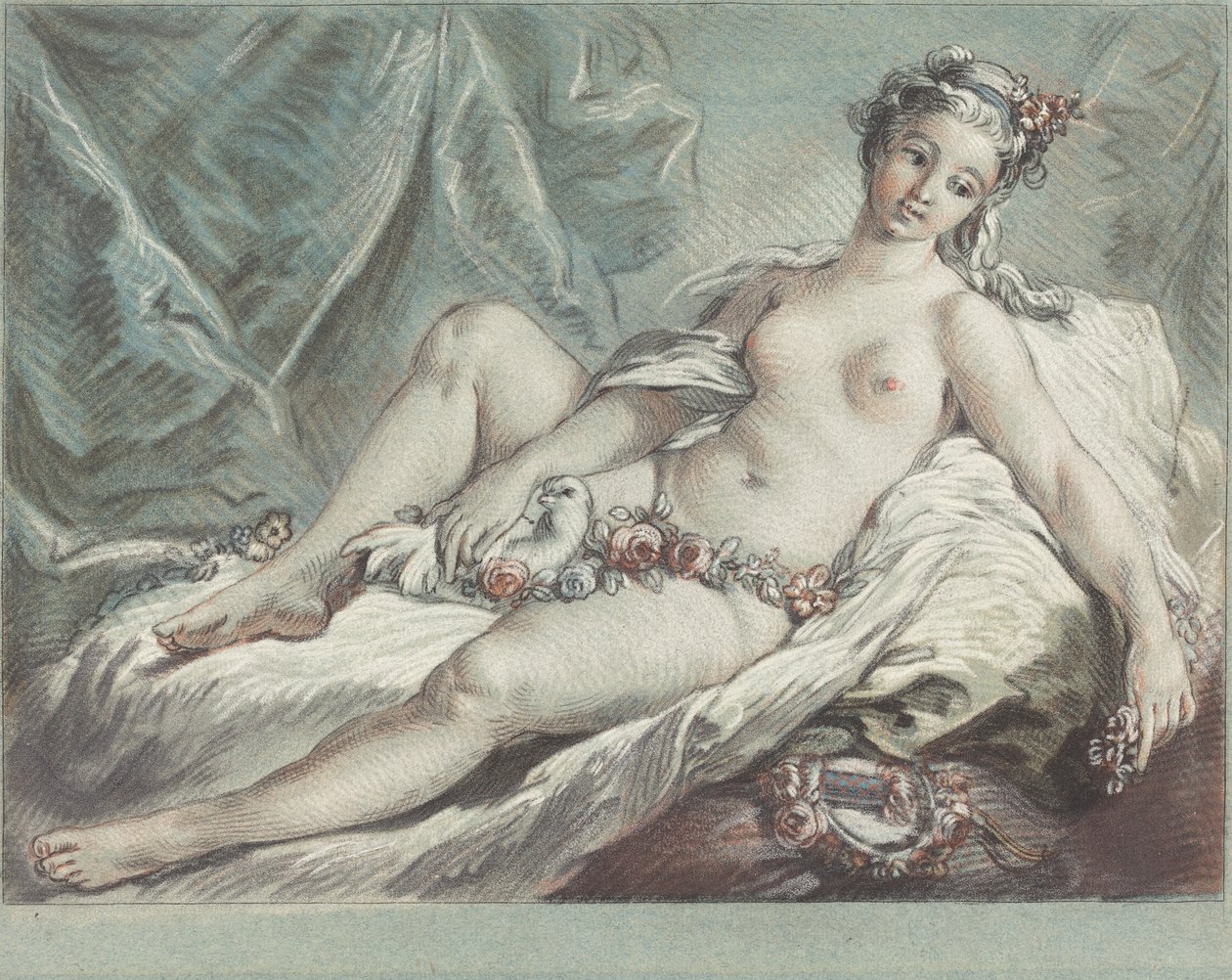 Uppvaknandet av Venus av Louis Marin Bonnet after François Boucher