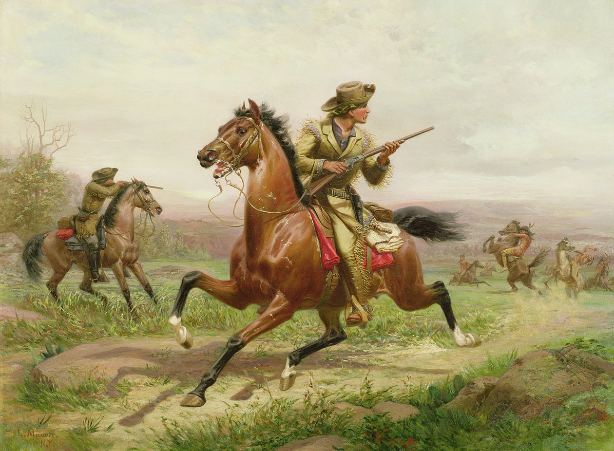 Buffalo Bill slåss mot indianerna av Louis Maurer