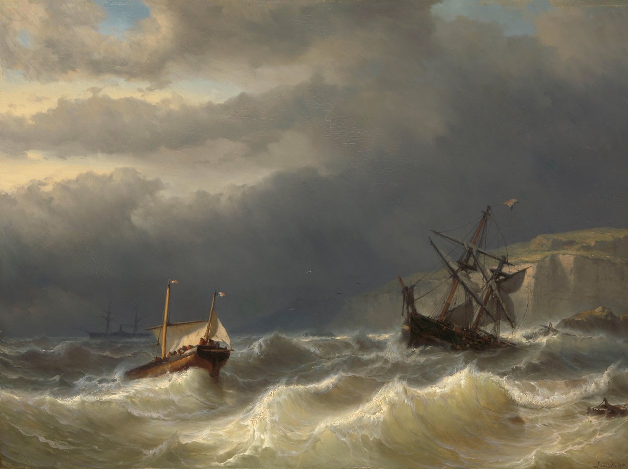 Storm i Doversundet av Louis Meijer