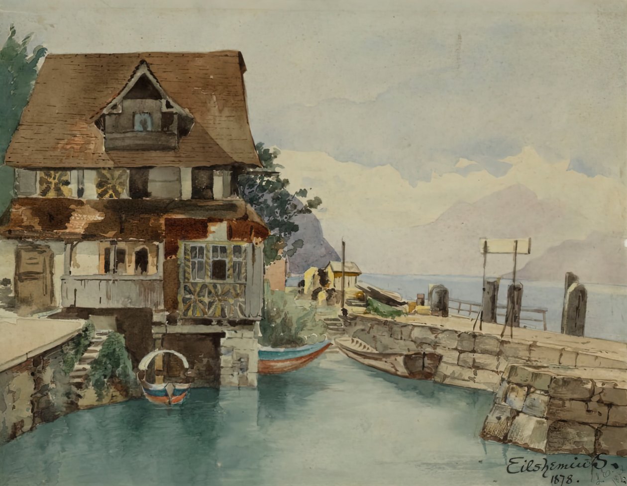 Hus på kanalen, 1878. av Louis Michel Eilshemius