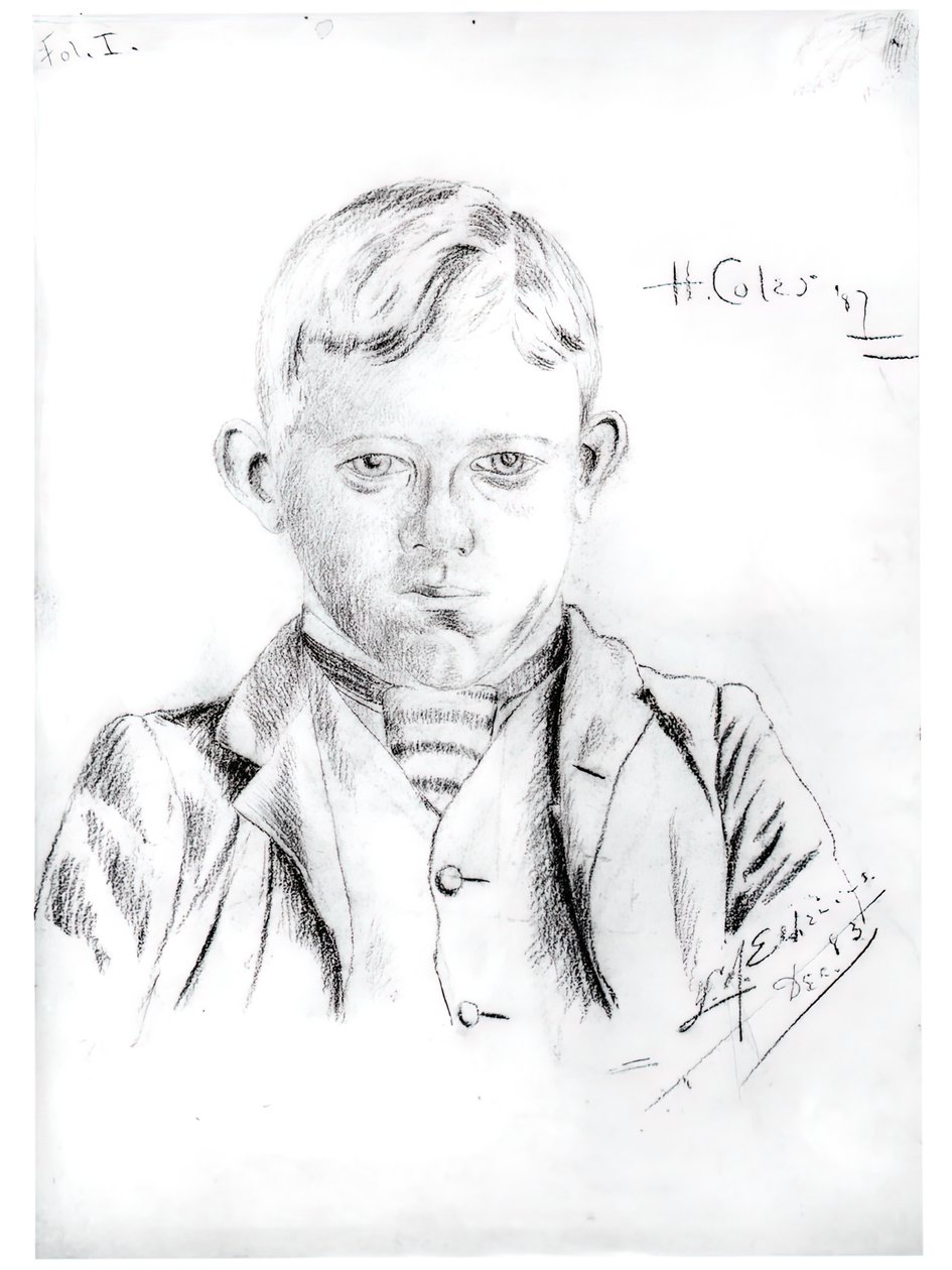 Porträtt av Howard L. Coles, december 1883. av Louis Michel Eilshemius