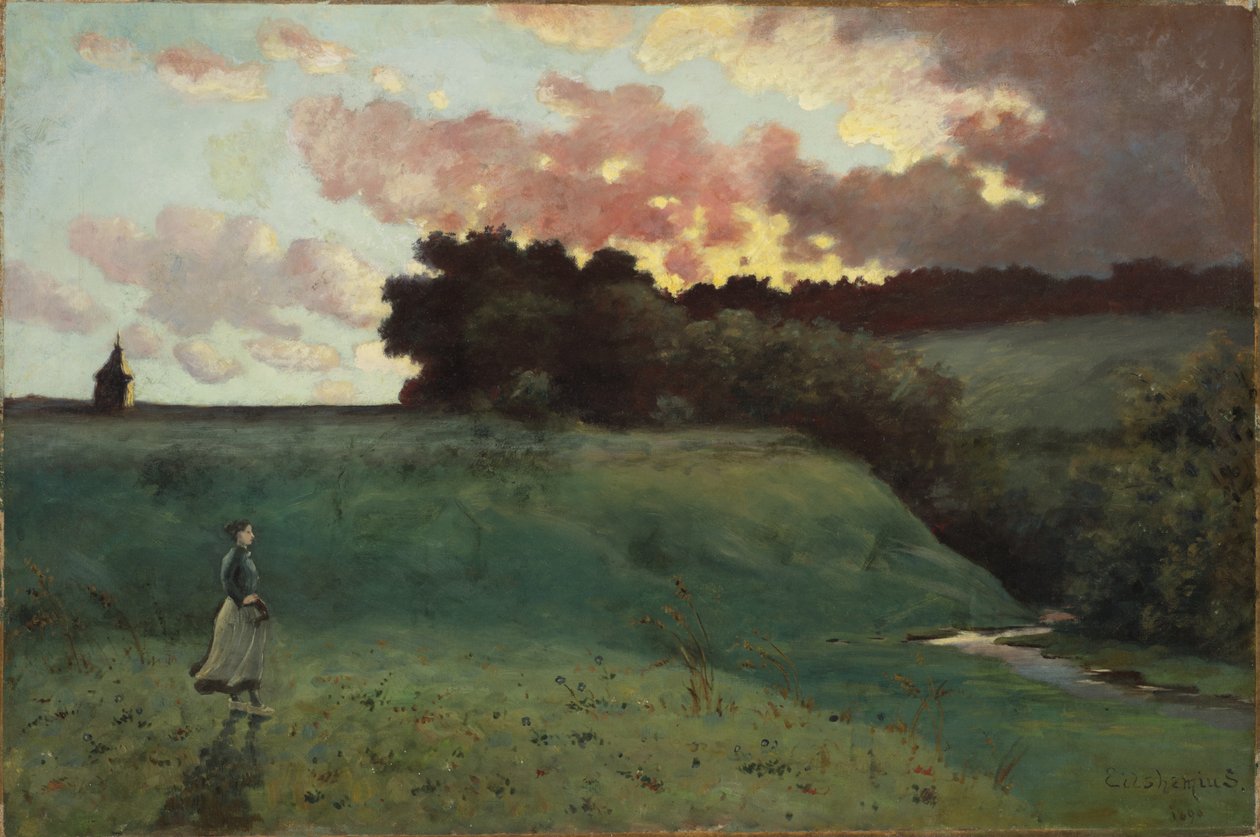 Stormigt landskap, 1890 av Louis Michel Eilshemius