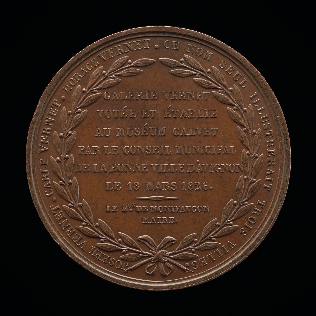 Inskrift [omvänd], 1826. av Louis Michel Petit