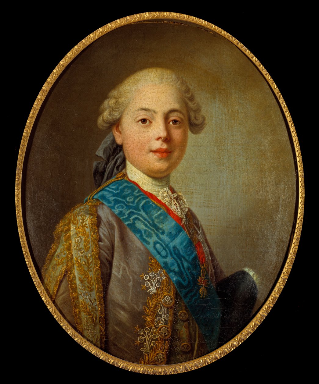 Porträtt av Ludvig XVIII, kung av Frankrike sedan greve av Provence (1755-1824). Målning av Louis Michel Van Loo (1707 - 1771) av Louis Michel van Loo
