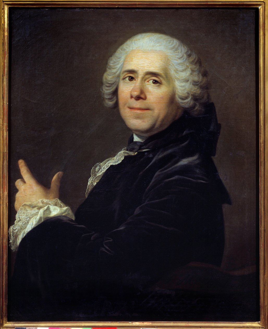 Porträtt av Pierre Carlet de Chamblain de Marivaux (1688 - 1763) dit Marivaux, fransk författare - Målning av Louis Michel Van Loo (1707 - 1771) av Louis Michel van Loo