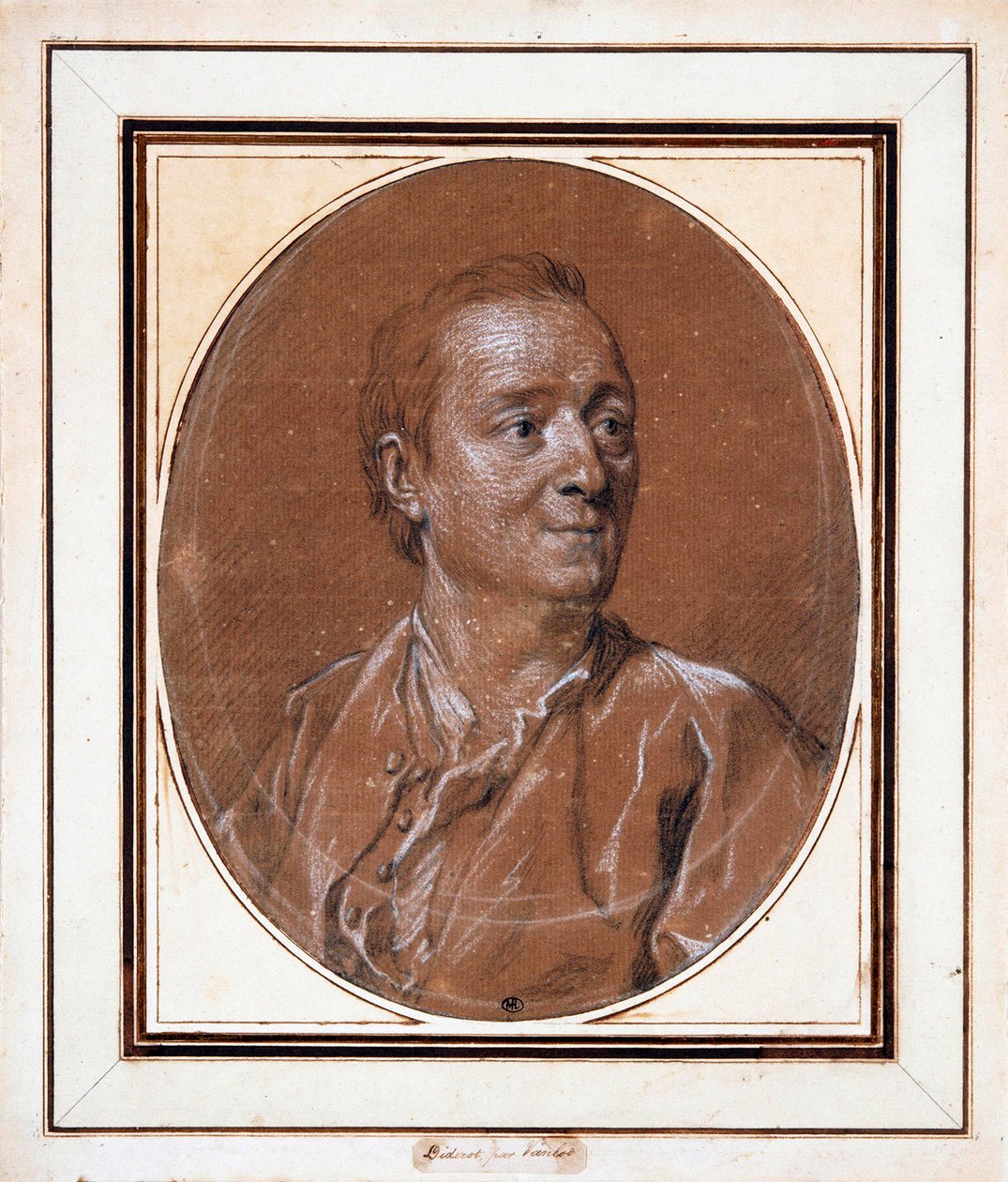 Porträtt av Denis Diderot 1713-1784, 1767. av Louis Michel van Loo