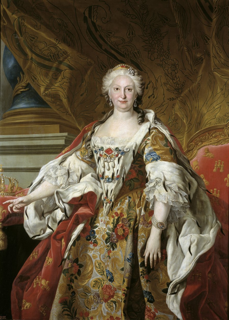Spanska: Isabel Farnesio, reina de España Officiellt porträtt av drottning Isabel de Farnesio av Louis Michel van Loo
