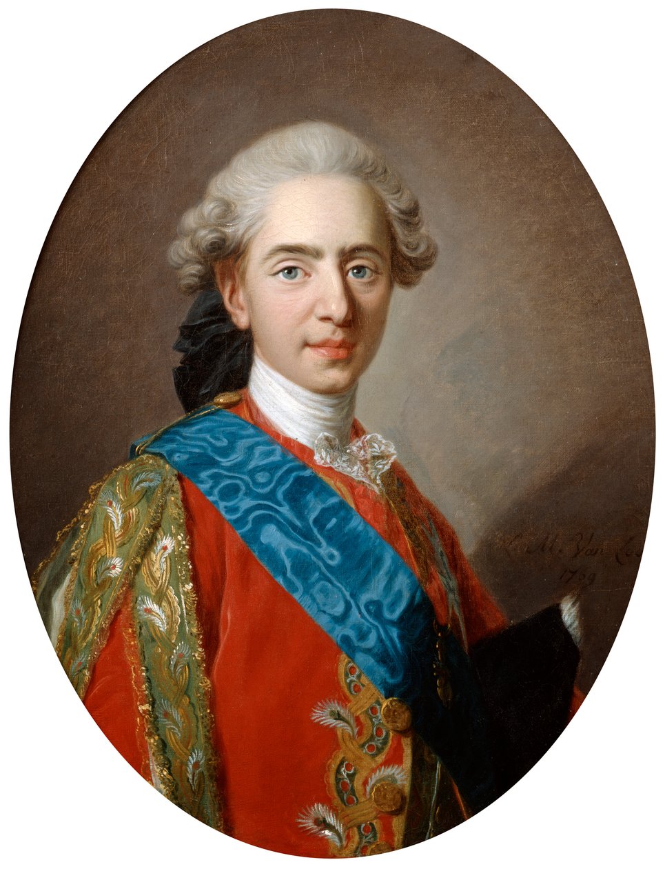 Duc de Berry, senare kung Ludvig XVI, 15 år gammal, c1769 av Louis Michel van Loo