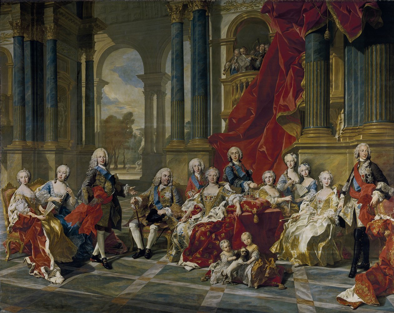 Familjen till Filip V, kung av Spanien, 1743 av Louis Michel van Loo
